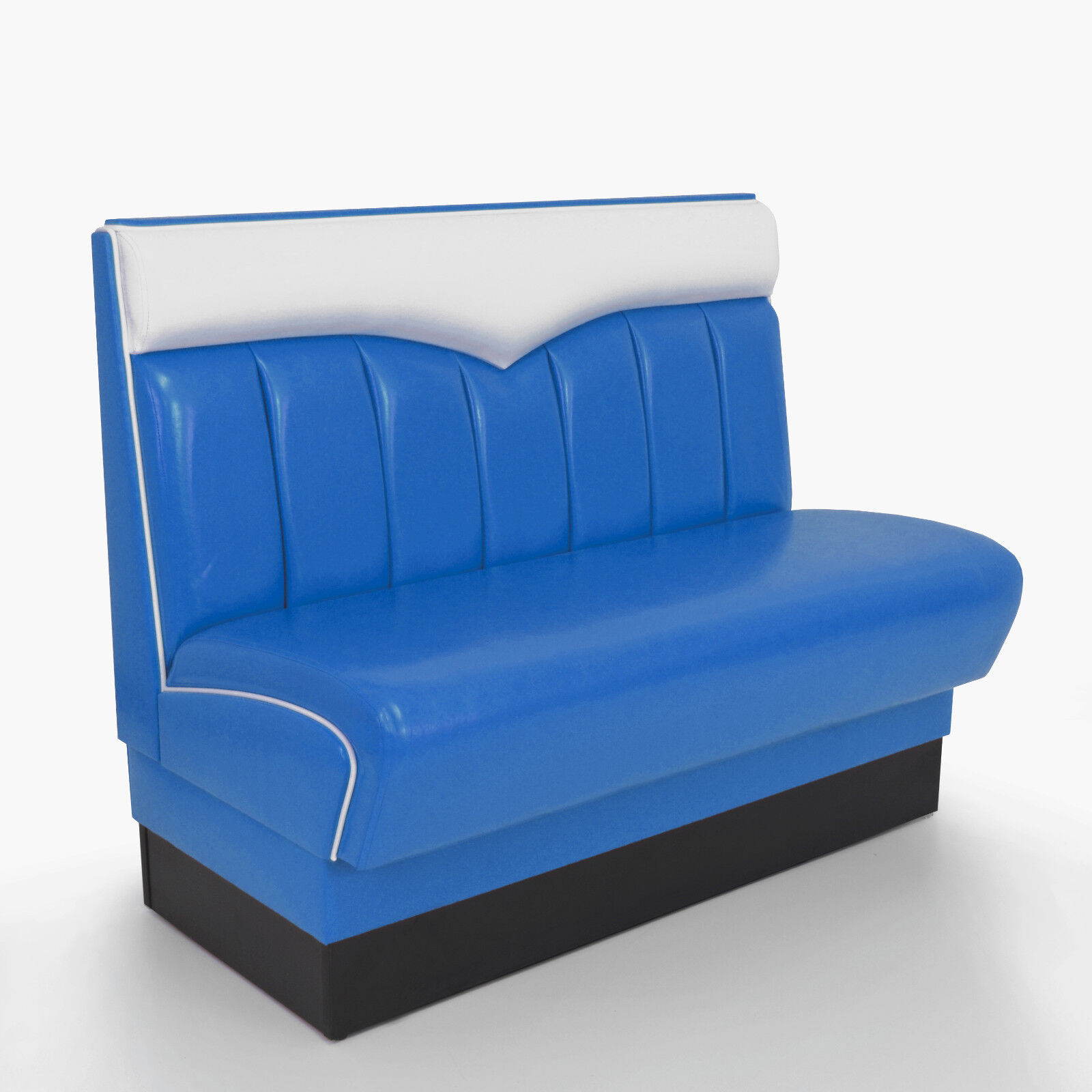 American Diner Set II Madison Blau glänzend - schwarzer Dinertisch