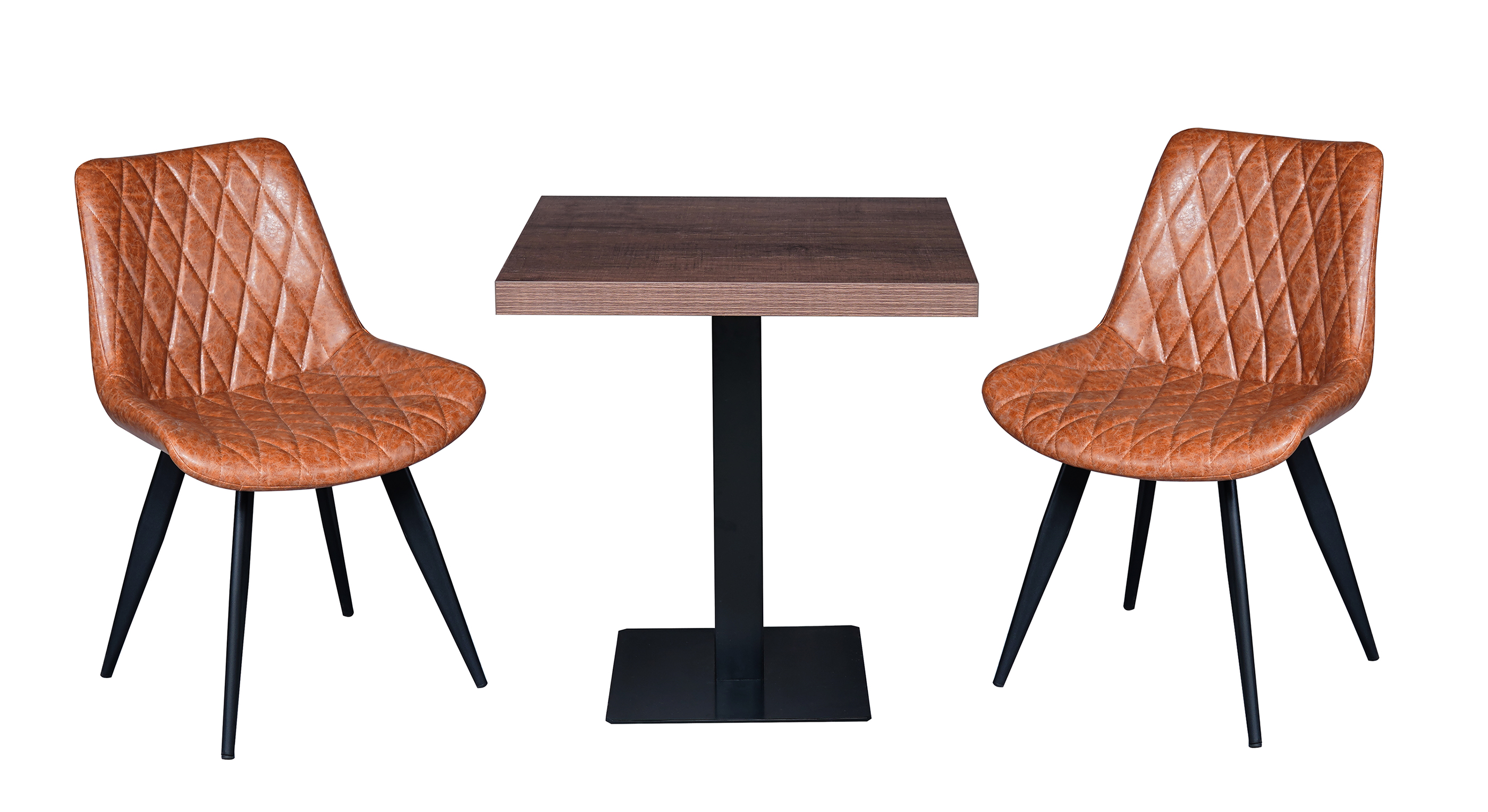 Gastronomie Stuhl Minu Kunstleder Alt Braun