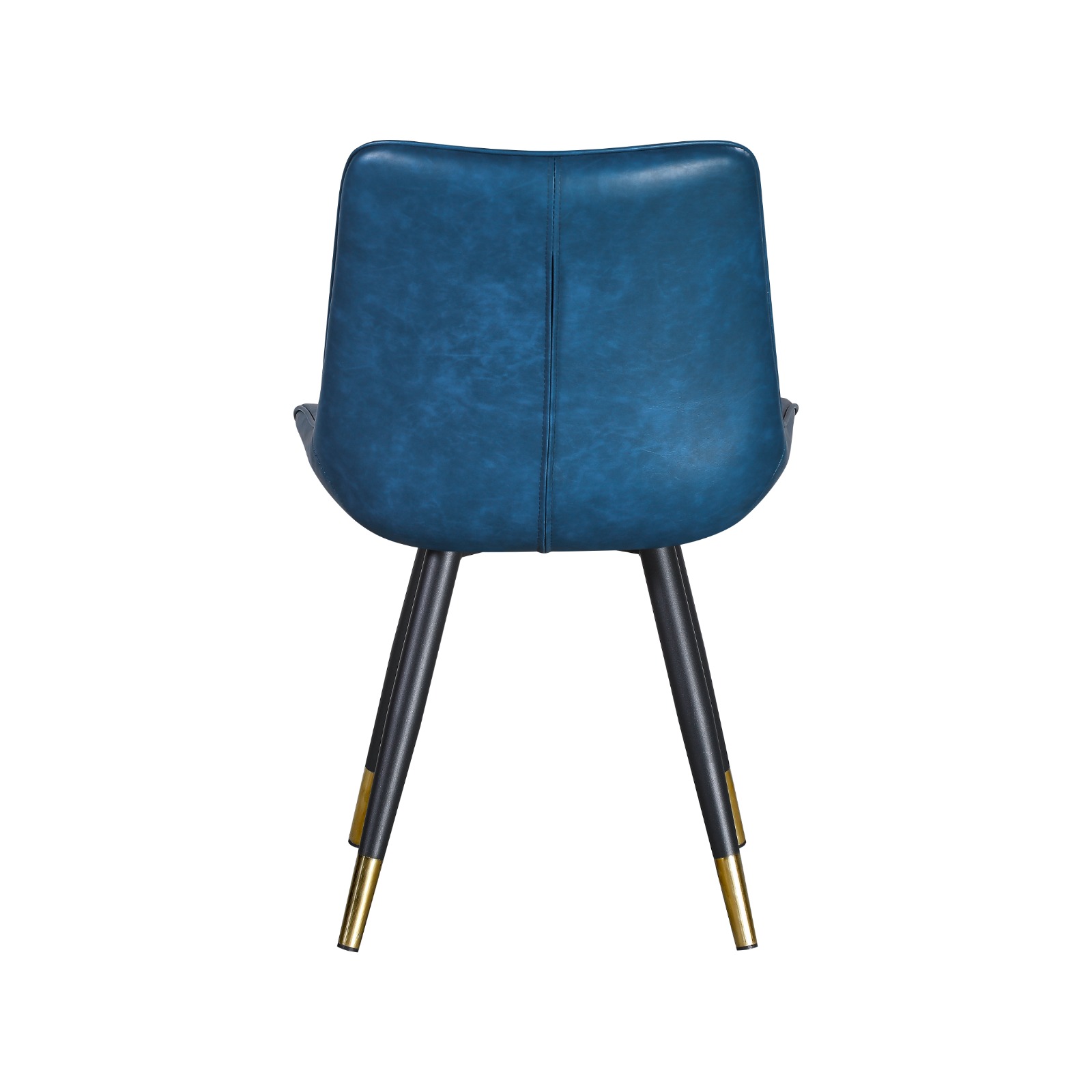 Gastronomie Stuhl Jessie Kunstleder Blau Retro Design