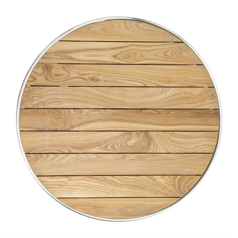 Vanern Bar Bistrotisch Aluminium Eschenholz rund