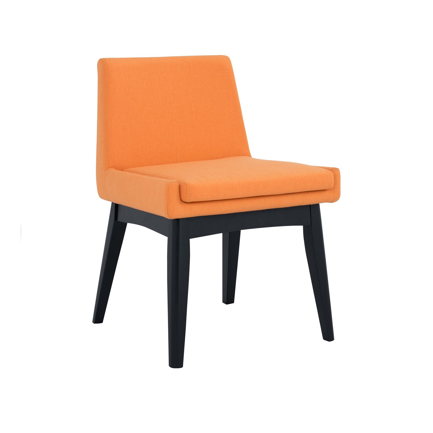 Loungestuhl Chano Orange Beine Massivholz