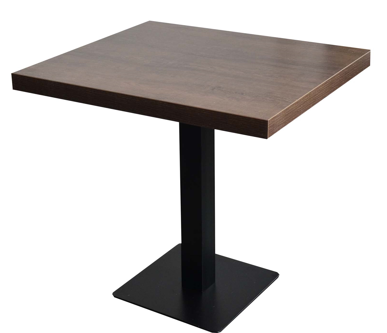 Restaurant Tisch 60x60cm Tischbein Gusseisen Tischplatte Walnuss