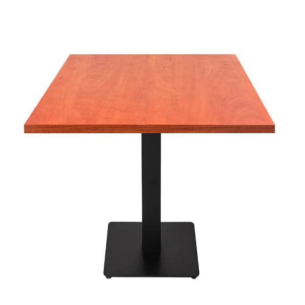 Bistro Gastro Tisch Bari Mahagoni 60x60cm Tischgestell schwarz