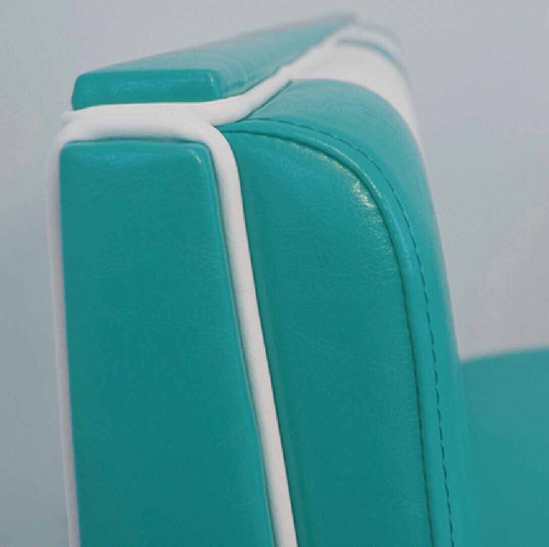 American Diner Set II Omaha Türkis matt - schwarzer Tisch