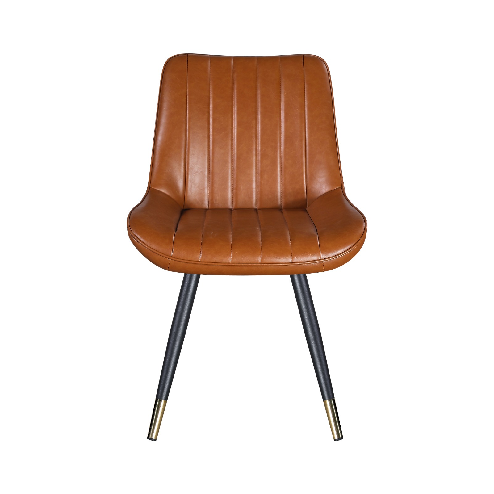 Gastronomie Stuhl Jessie Kunstleder Cognac Retro Design 