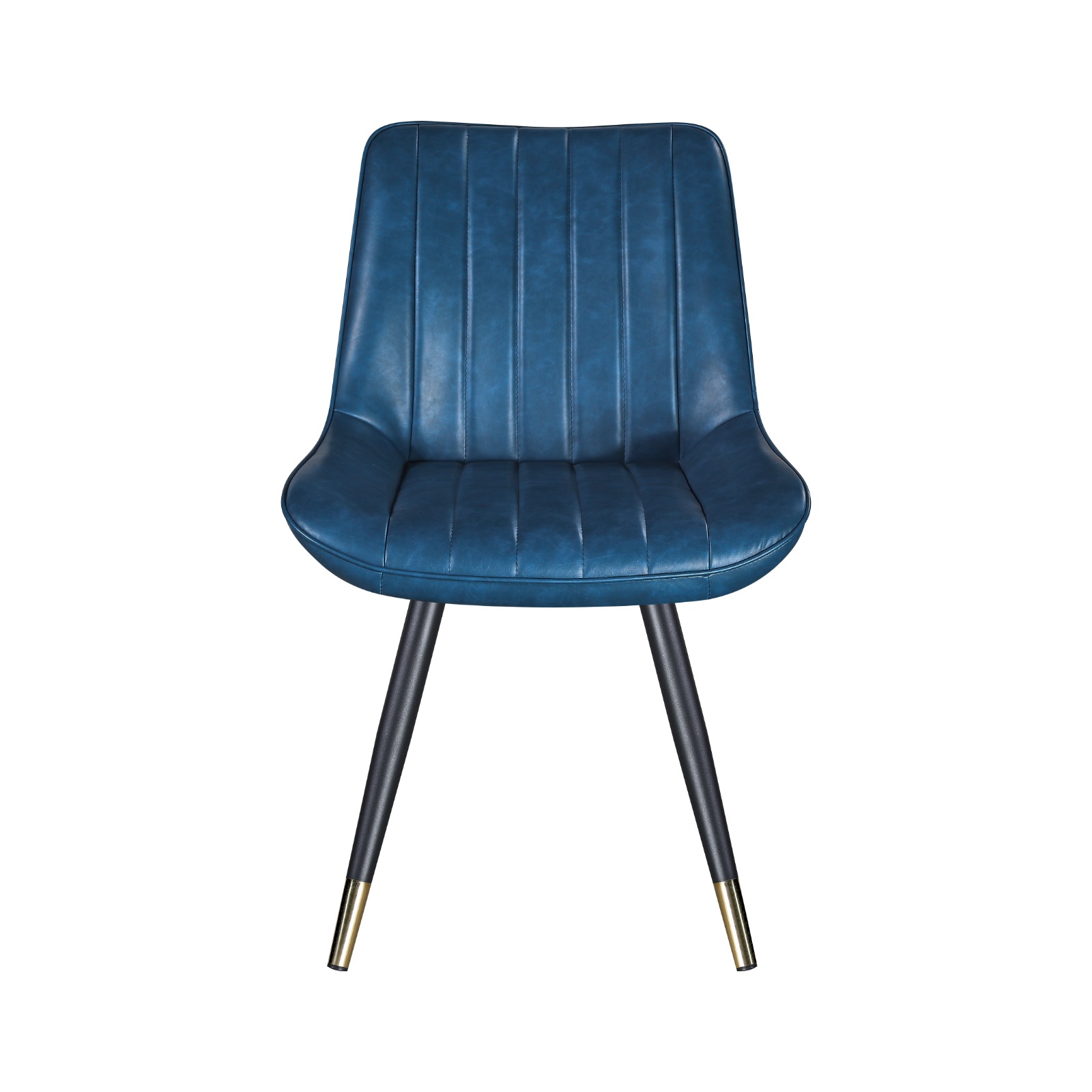 Gastronomie Stuhl Jessie Kunstleder Blau Retro Design