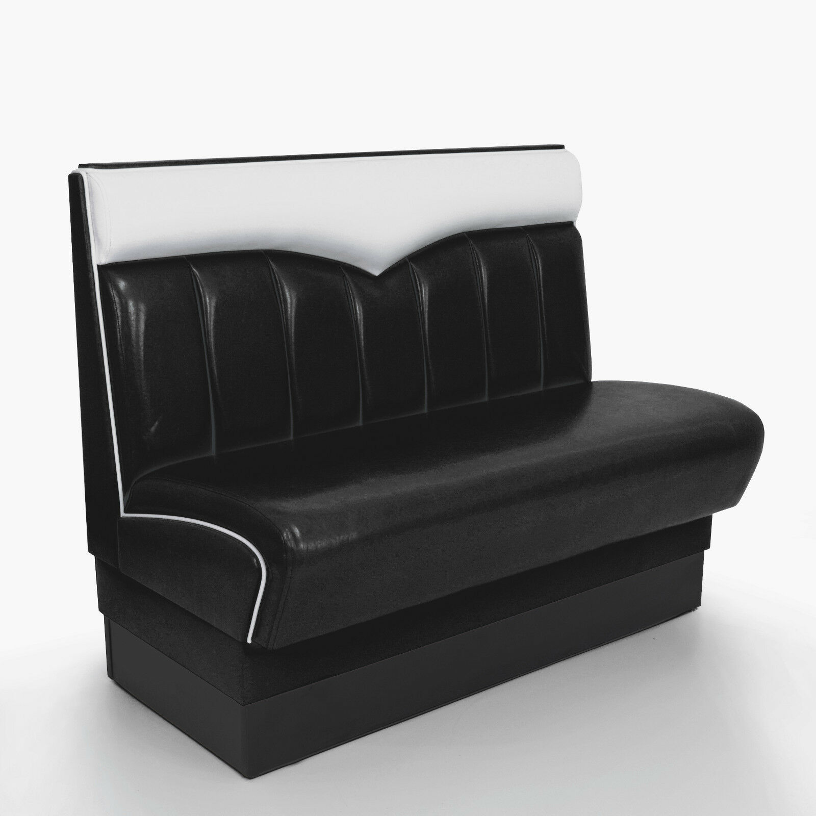 American Diner Set II Madison Schwarz glänzend- weißer Tisch