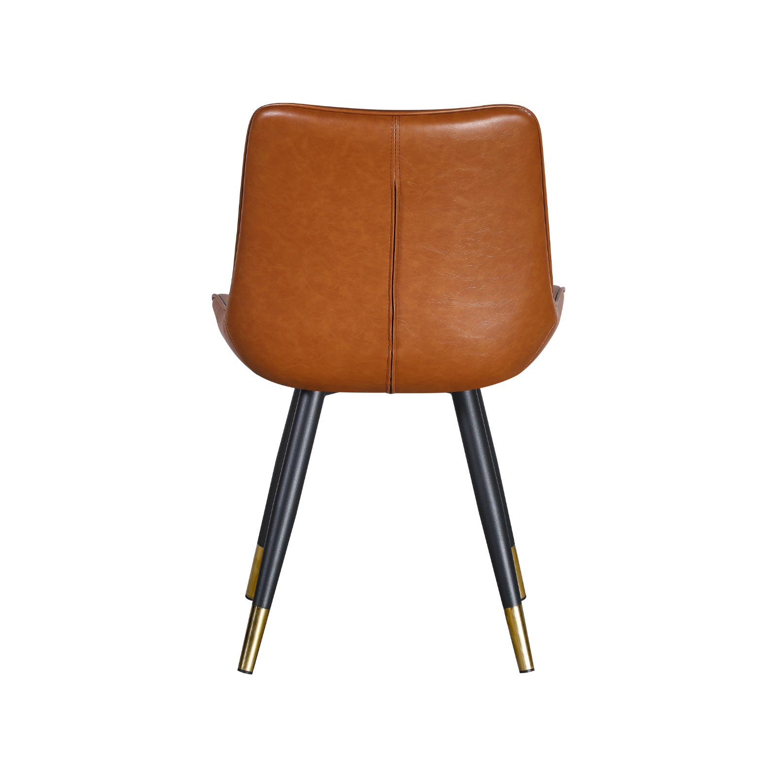 Gastronomie Stuhl Jessie Kunstleder Cognac Retro Design 