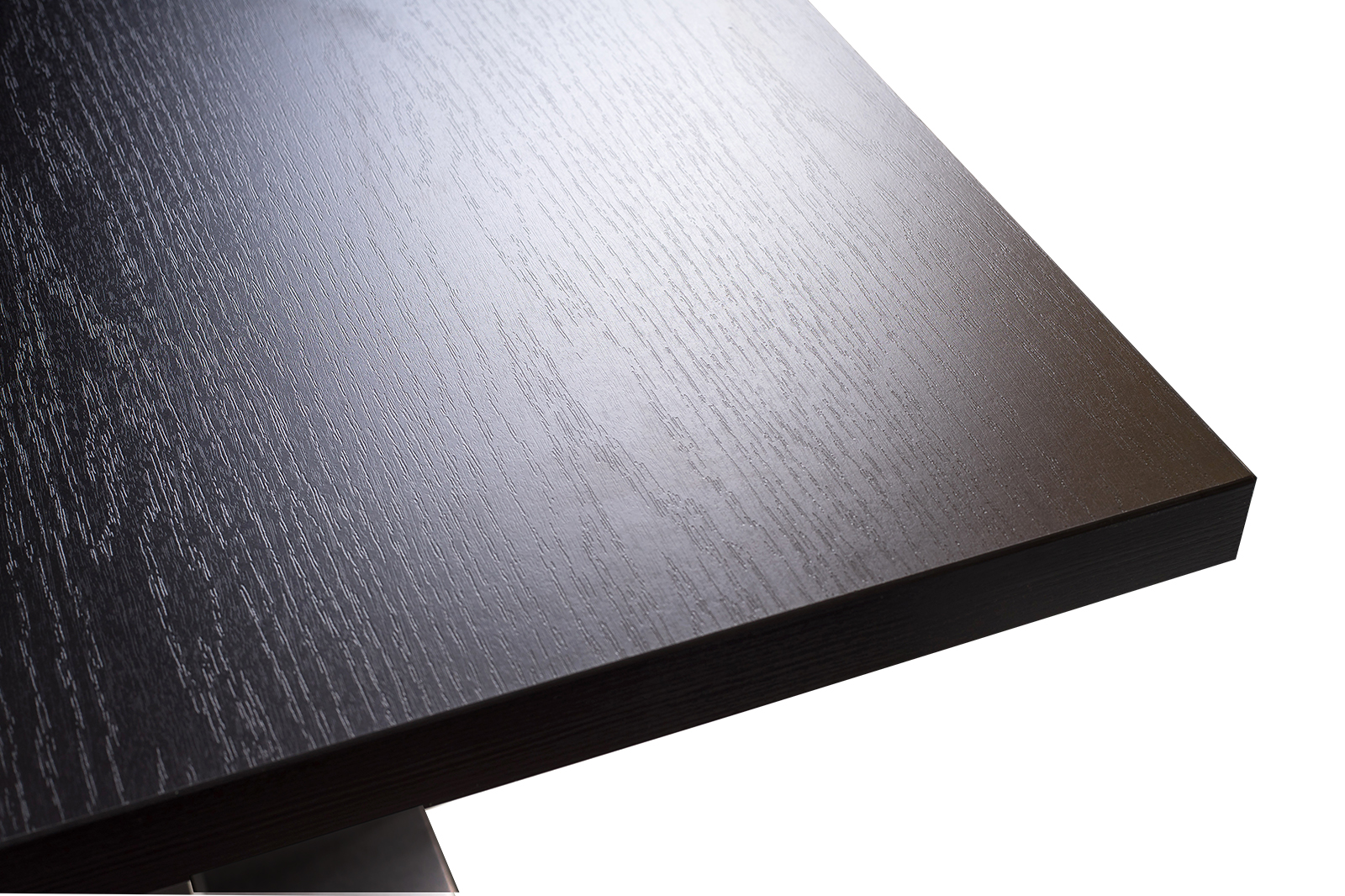 Restaurant Tisch Schwarz 50x50cm Tischbein Edelstahl Silber